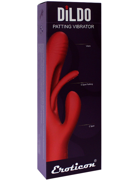 Вибратор Eroticon G-Hit точки G ударный, красный, 32x240 мм