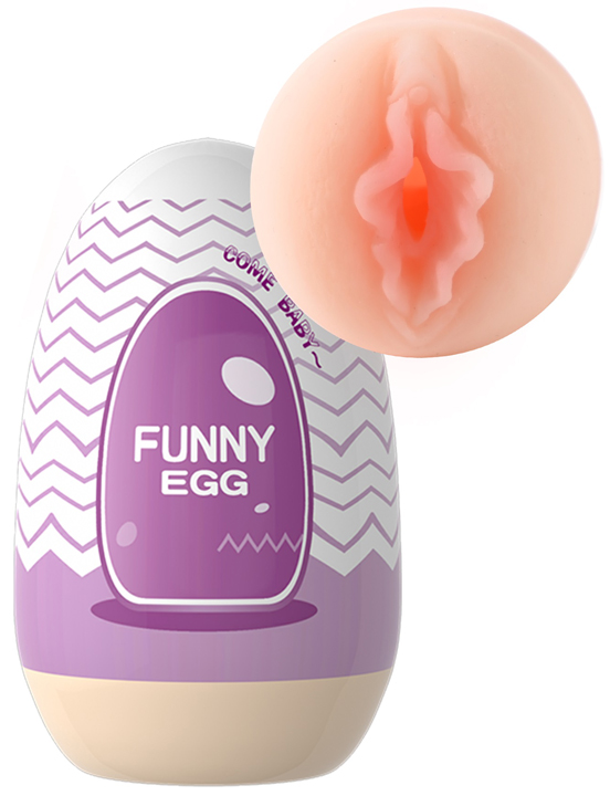Мастурбатор-яйцо Fanny Egg (вагина), фиолетовый, 40x90 мм