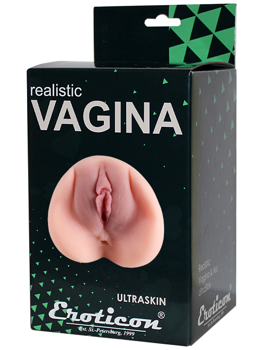 Мастурбатор двойной вагина+анус Realistic 3D, телесный, 80x100x165 мм