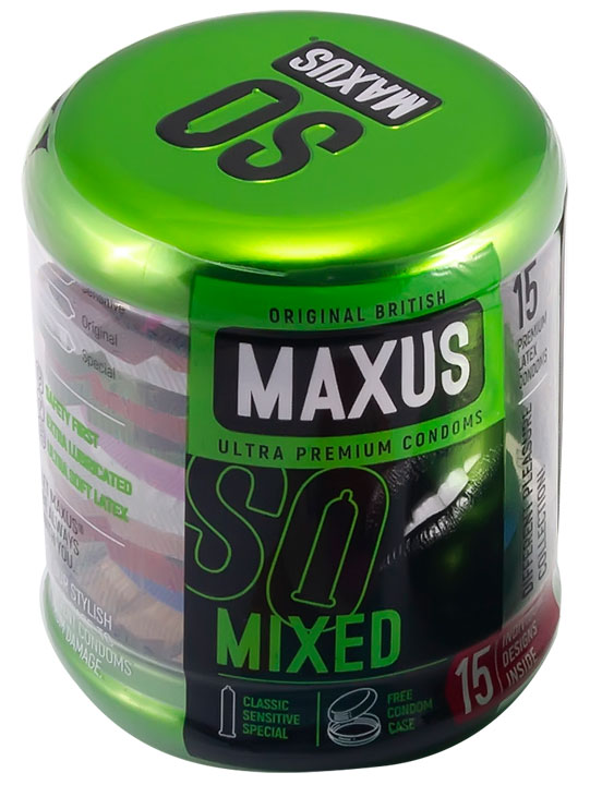 Презервативы MAXUS Mixed, набор, 15 шт.