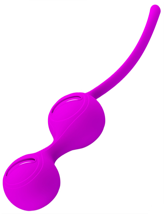 Вагинальные шарики Kegel Tighten UP I со смещённым центром тяжести, фиолетовые, 34x160 мм
