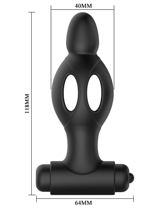 Вибропробка Mr.Play, 10 режимов, силикон, чёрная, 40x118 мм