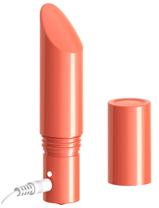 Мини-вибратор Love Bullet, USB, оранжевый, 84x17 мм