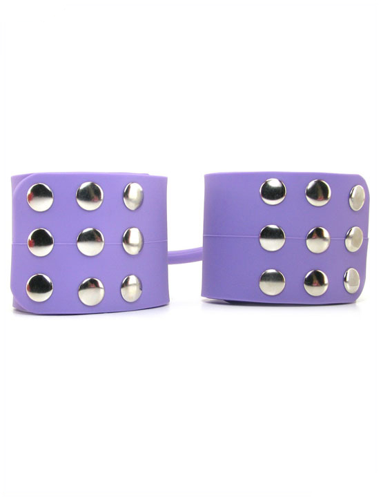 Фиксаторы Silicone Cuffs для рук и ног, силикон, фиолетовые