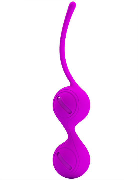 Вагинальные шарики Kegel Tighten UP I со смещённым центром тяжести, фиолетовые, 34x160 мм