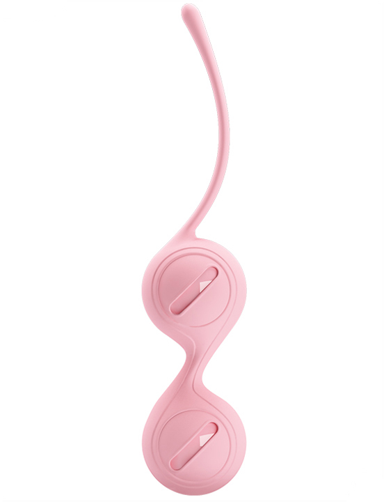Вагинальные шарики Kegel Tighten UP I со смещённым центром тяжести, розовые, 34x160 мм