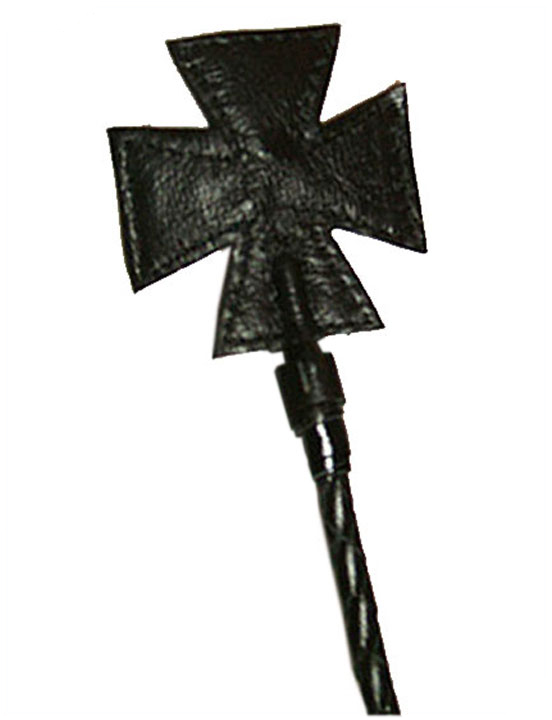 Стек витой, наконечник «крест», короткий, чёрный, 700 мм