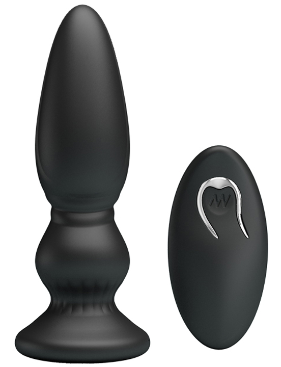Вибропробка с пультом Mr.Play, 12 режимов, USB, силикон, чёрная, 33x125 мм