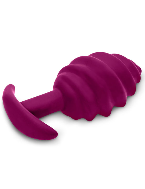 Анальная силиконовая пробка Gvibe Gplug Twist 2 Raspberry для ношения, 10.5x3.9 см