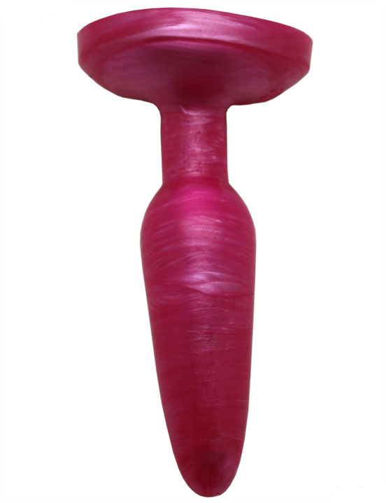 Анальная пробка, гелевая, розовая, 35x130 мм