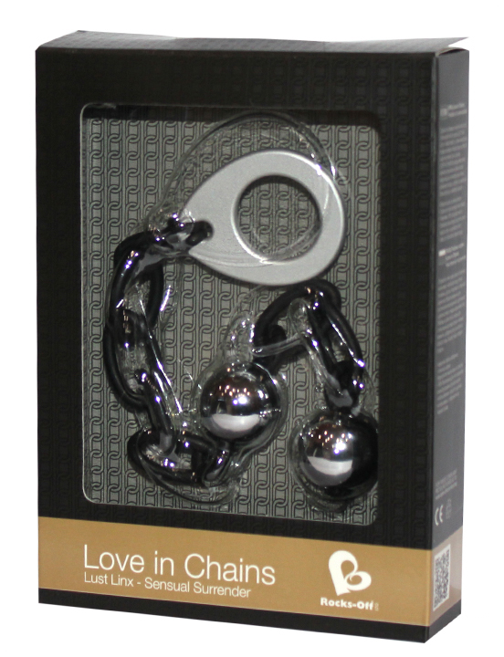 Шарики Love in Chains на силиконой цепочке, диаметр 23 мм