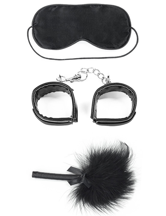 Набор Deluxe Bondage Kit для игр (маска, наручники, перышко)