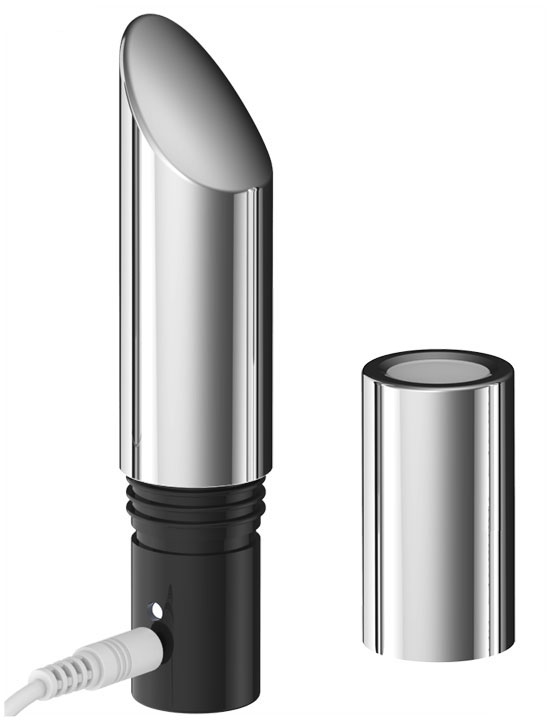 Мини-вибратор Love Bullet, USB, серебристый, 84x17 мм