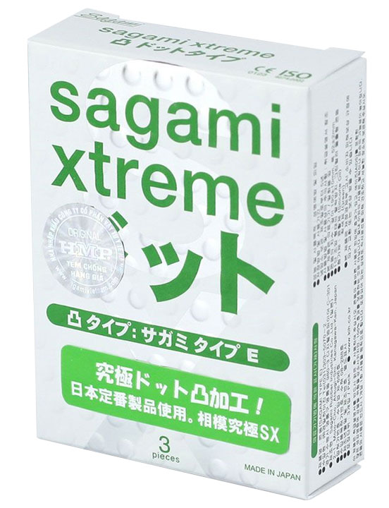 Презервативы Sagami Xtreme Type-E, тонкие, 3 шт.