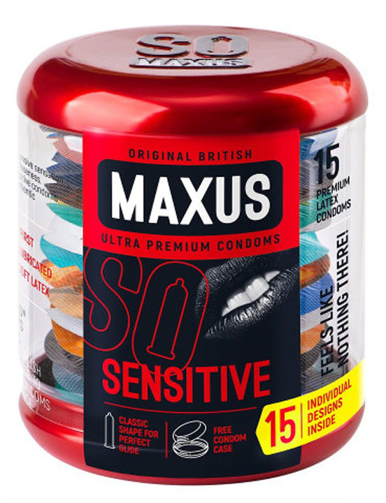 Презервативы MAXUS Sensitive, ультратонкие, 15 шт.