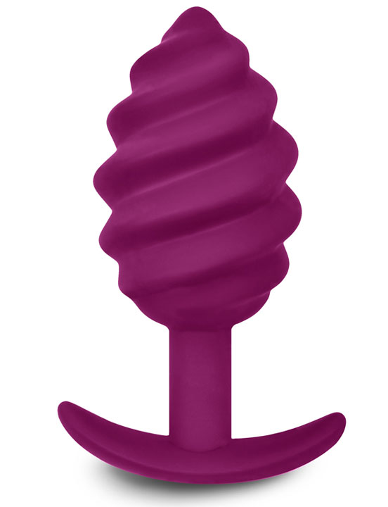 Анальная силиконовая пробка Gvibe Gplug Twist 2 Raspberry для ношения, 10.5x3.9 см