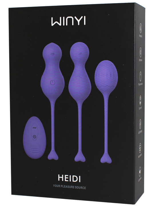 Набор Heidi для упражнений Кегеля: виброшарики, шарики, шарик, пульт