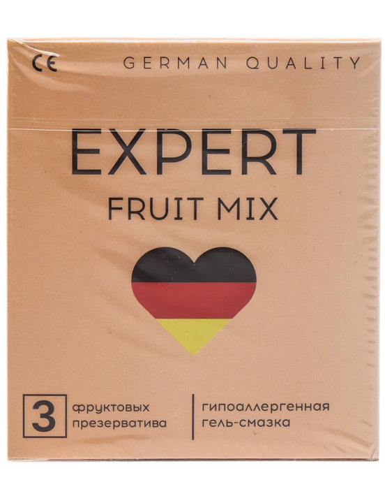 Презервативы Expert Fruit Mix фруктовые ароматизированные, 3 шт.