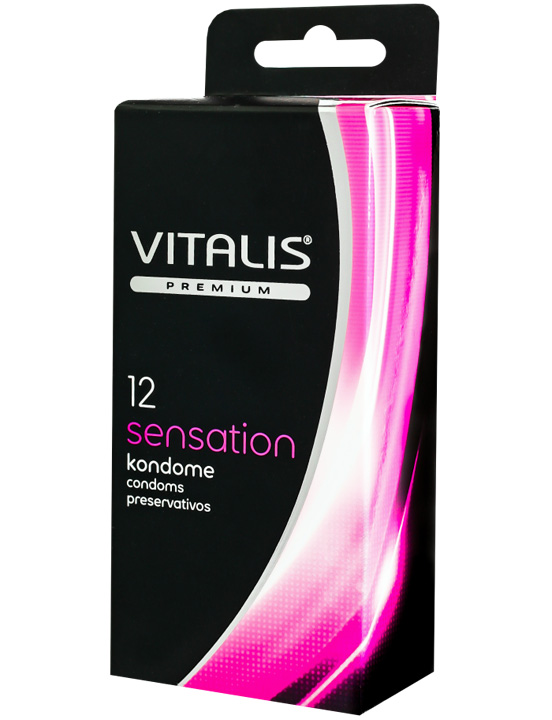 Презервативы VITALIS premium Sensation с кольцами и точками, 12 шт.